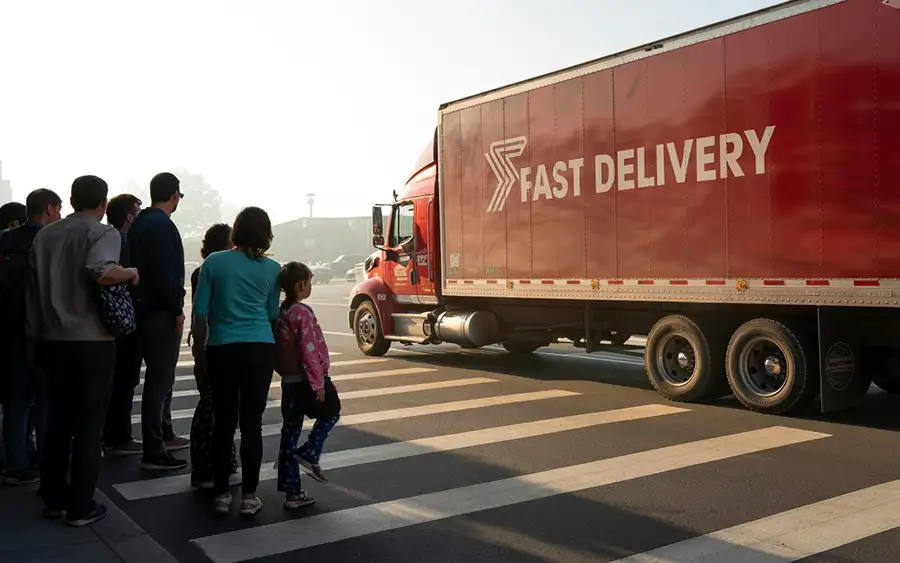 How to Stay Safe Around Trucks- Bensonhurst