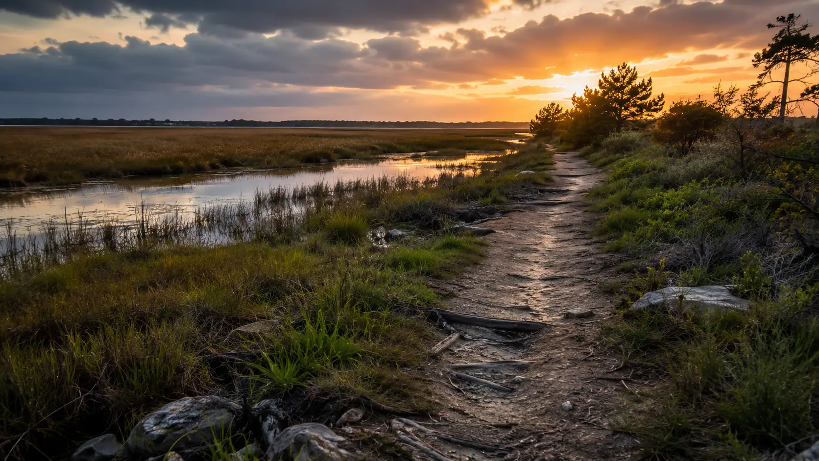 Salt Marsh Nature Trail Trip and Fall Lawyer